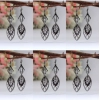 Dropship Women's Black Color Antique Earrings Combo Of 6 Pairs 