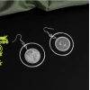 Dropship Women's Silver Color Oxidised Earrings 