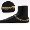 Dropship Women's Blue Color Rhinestone Anklets (Free Size: Upto 10&quot;) 