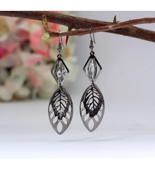 Women's Black Color Antique Earrings Combo Of 6 Pairs 