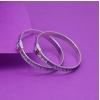 Dropship Silver Color 1 Pair Of Oxidised Kids Bangles Size: 1.6 