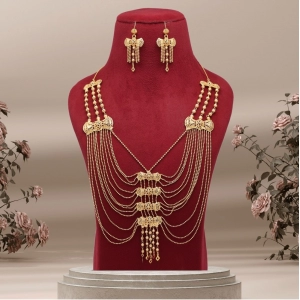 Generic Women's Gold Color Gold Plated Necklace Set Adjustable Chain