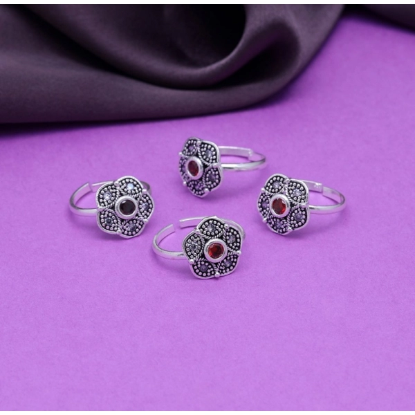 Dropship Women's Multi Color Assorted Design Adjustable Toe Rings Combo Of 2 Pairs
