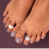 Dropship Women's Multi Color Assorted Design Toe Rings Combo Of 4 Pairs 