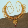 Dropship Women's Maroon &amp; Green Color Glass Stone Kamarband Adjustable Chain
