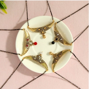 Generic Women's Assorted Color 5 Piece Of Mangalsutra Combo 