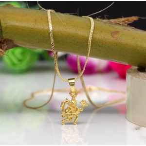 Generic Women's Gold Color Lord Hanuman Temple Locket 