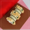 Dropship Women's Off White Color Floral Bangles Set: 2.4 