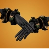 Dropship Women's Black Color Floral Bangles Set: 2.4 