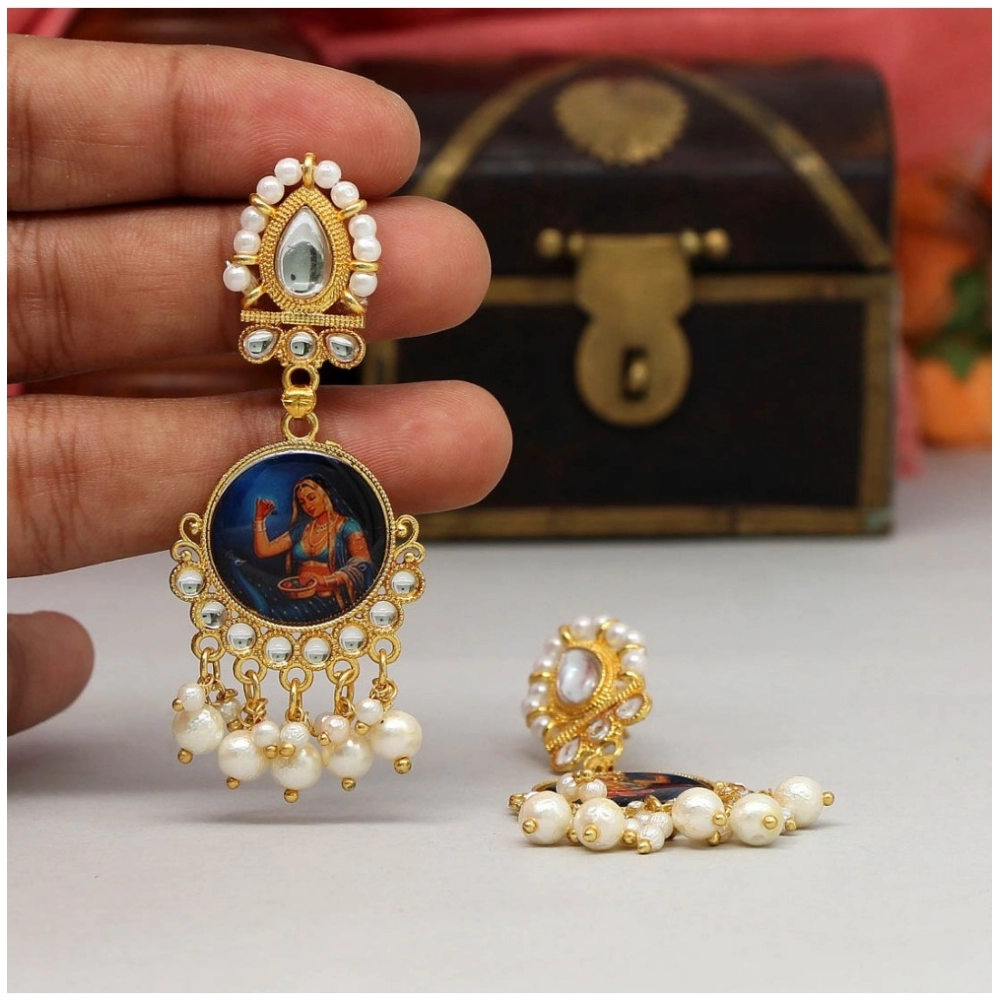 Generic Women's Multi Color Kundan Kundan Earrings 