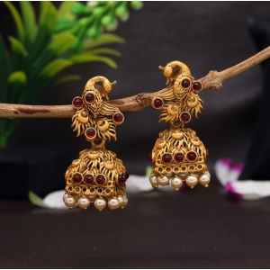 Generic Women's Rani Color Matte Gold Earrings 