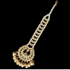 Dropship Women's White Color Imitation Pearl &amp; Kundan Maang Tikka 