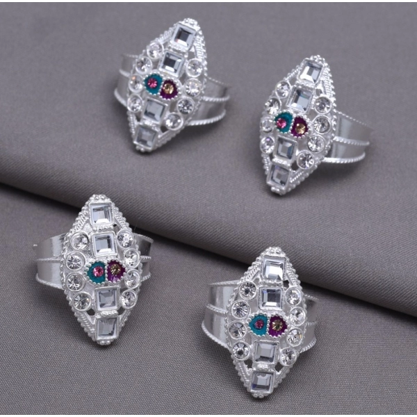 Dropship Women's Multi Color Assorted Design Toe Rings Combo Of 2 Pairs