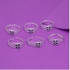 Dropship Women's Multi Color Assorted Design Adjustable Toe Rings Combo Of 3 Pairs 