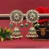 Dropship Women's Maroon &amp; Green Color Mirror Earrings 