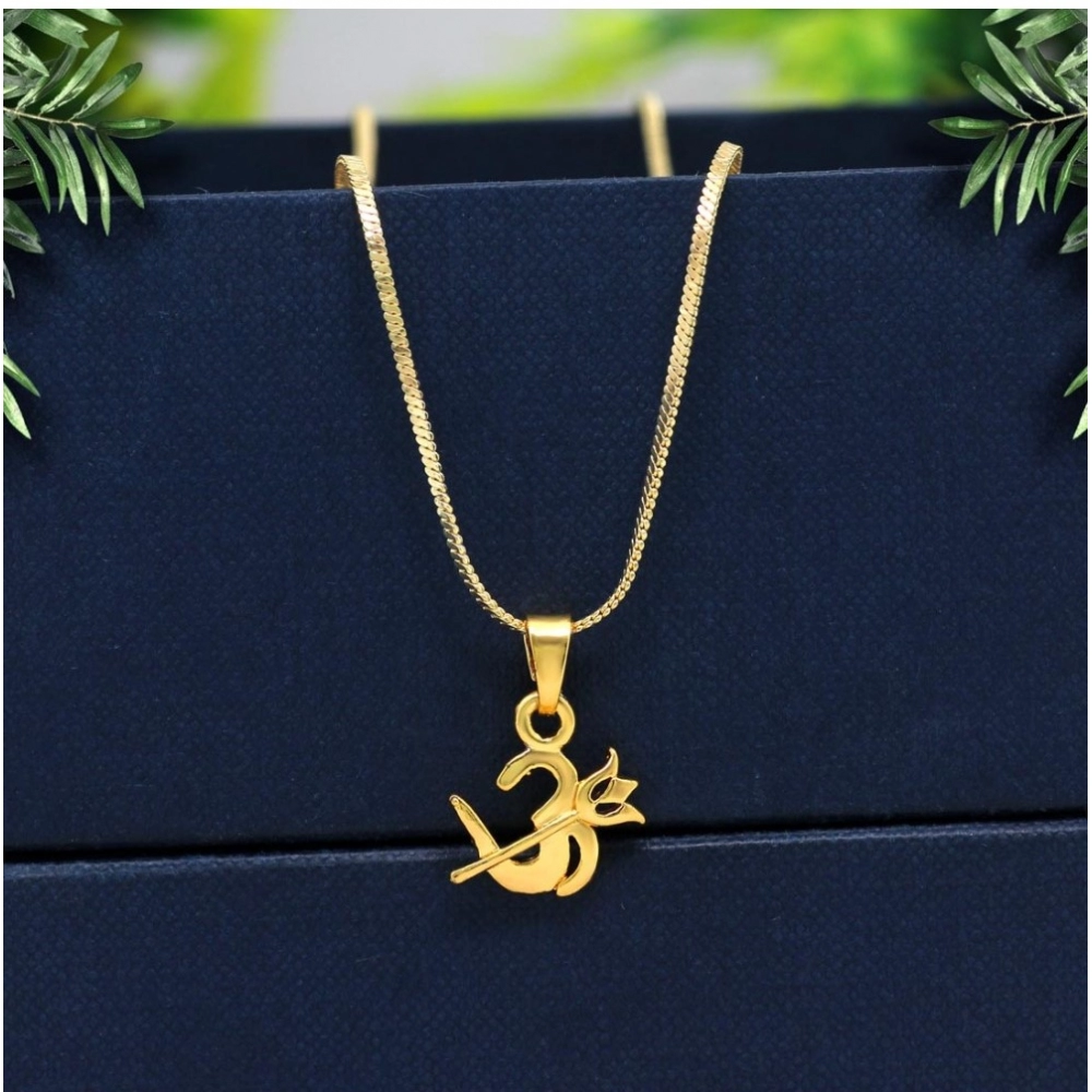 Generic Women's Gold Color Om Temple Locket 