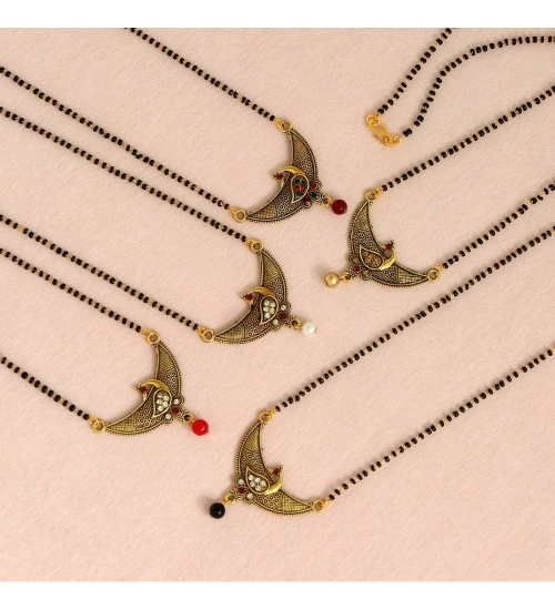 Women's Multi Color 5 Piece Of Mangalsutra Combo Women's Multi Color 5 Piece Of Mangalsutra Combo