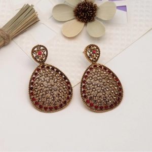 Generic Women's Rani Color Matte Gold Earrings 