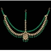 Dropship Women's Green Color Imitation Pearl &amp; Kundan Work Matha Patti 