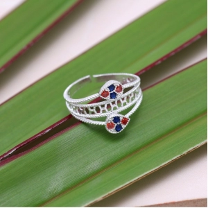 Generic Women's Multi Color Assorted Design Adjustable Toe Rings Combo Of 3 Pairs 