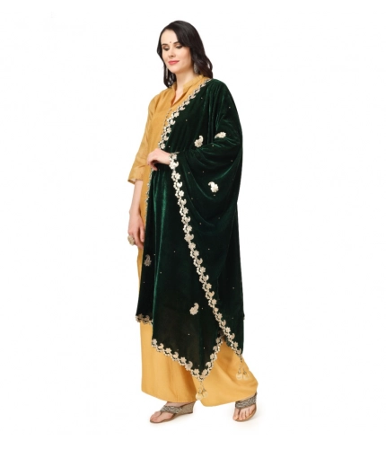 Women's Velvet Gotta Patti Dupatta (Green, Length: 2.25 to 2.50 Mtr) Women's Velvet Gotta Patti Dupatta (Green, Length: 2.25 to 2.50 Mtr)
