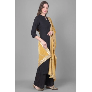 Generic Women's Velvet Gotta Patti Dupatta (Gold, Length: 2.25 to 2.50 Mtr)