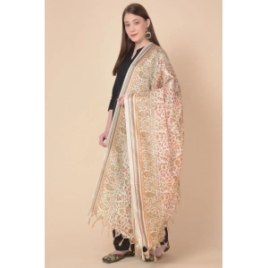 Generic Women's Art Silk Printed Dupatta (White, Length: 2.25 to 2.50 Mtr)