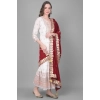 Women's Velvet Gotta Patti Dupatta (Maroon, Length: 2.25 to 2.50 Mtr)