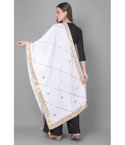 Women's Velvet Gotta Patti Dupatta (Off White, Length: 2.25 to 2.50 Mtr) Women's Velvet Gotta Patti Dupatta (Off White, Length: 2.25 to 2.50 Mtr)
