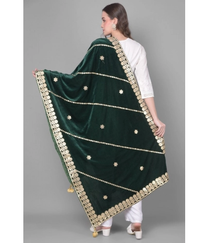 Women's Velvet Gotta Patti Dupatta (Green, Length: 2.25 to 2.50 Mtr) Women's Velvet Gotta Patti Dupatta (Green, Length: 2.25 to 2.50 Mtr)