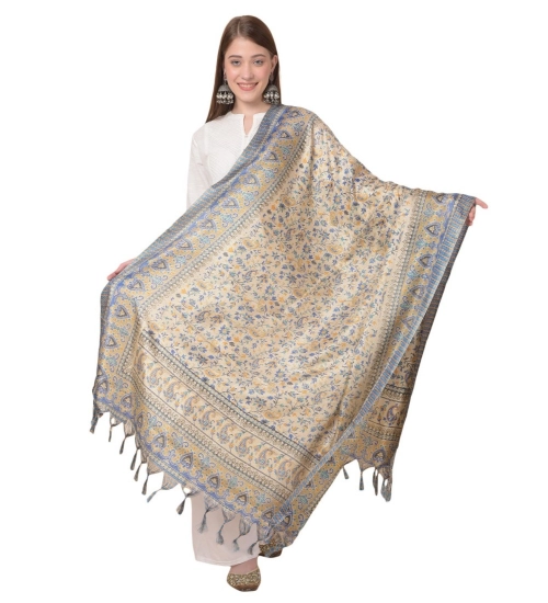 Women's Art Silk Printed Dupatta (Grey, Length: 2.25 to 2.50 Mtr)