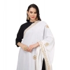 Women's Velvet Gotta Patti Dupatta (White, Length: 2.25 to 2.50 Mtr)