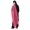 Women's Cotton Embroidered Dupatta (Pink, Length: 2.25 to 2.50 Mtr)