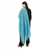 Women's Cotton Embroidered Dupatta (Aqua Blue, Length: 2.25 to 2.50 Mtr)