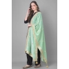 Women's Velvet Gotta Patti Dupatta (Sea Green, Length: 2.25 to 2.50 Mtr)