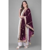 Women's Velvet Gotta Patti Dupatta (Wine, Length: 2.25 to 2.50 Mtr) Women's Velvet Gotta Patti Dupatta (Wine, Length: 2.25 to 2.50 Mtr)