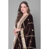 Women's Velvet Gotta Patti Dupatta (Brown, Length: 2.25 to 2.50 Mtr) Women's Velvet Gotta Patti Dupatta (Brown, Length: 2.25 to 2.50 Mtr)