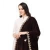 Women's Velvet Gotta Patti Dupatta (Brown, Length: 2.25 to 2.50 Mtr) Women's Velvet Gotta Patti Dupatta (Brown, Length: 2.25 to 2.50 Mtr)