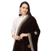 Women's Velvet Gotta Patti Dupatta (Brown, Length: 2.25 to 2.50 Mtr) Women's Velvet Gotta Patti Dupatta (Brown, Length: 2.25 to 2.50 Mtr)