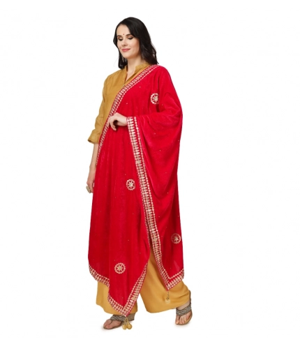 Women's Velvet Gotta Patti Dupatta (Pink, Length: 2.25 to 2.50 Mtr) Women's Velvet Gotta Patti Dupatta (Pink, Length: 2.25 to 2.50 Mtr)