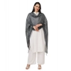 Women's Cotton Embroidered Dupatta (Grey, Length: 2.25 to 2.50 Mtr)