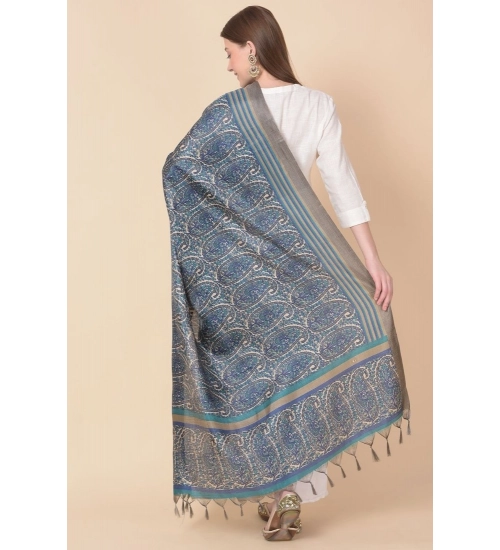 Women's Art Silk Printed Dupatta (Blue, Length: 2.25 to 2.50 Mtr) Women's Art Silk Printed Dupatta (Blue, Length: 2.25 to 2.50 Mtr)