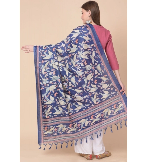 Women's Art Silk Printed Dupatta (Blue, Length: 2.25 to 2.50 Mtr) Women's Art Silk Printed Dupatta (Blue, Length: 2.25 to 2.50 Mtr)