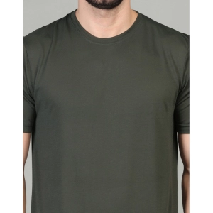 Generic Men's Casual Half Sleeve Solid Cotton Blended Round Neck T-shirt (D.Grey)
