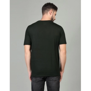 Generic Men's Casual Half Sleeve Solid Cotton Blended Round Neck T-shirt (Green)