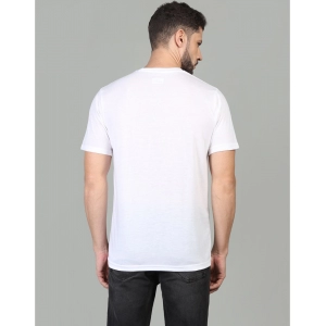 Generic Men's Casual Half Sleeve Solid Cotton Blended Round Neck T-shirt (White)