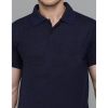 Men's Casual Half Sleeve Solid Cotton Blended Polo Neck T-shirt (Navy Blue) Men's Casual Half Sleeve Solid Cotton Blended Polo Neck T-shirt (Navy Blue)