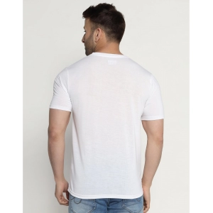 Generic Men's Casual Half Sleeve Printed Cotton Blended Round Neck T-shirt (White)