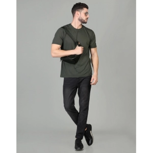Generic Men's Casual Half Sleeve Solid Cotton Blended Round Neck T-shirt (D.Grey)