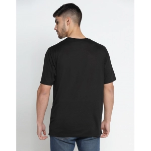Generic Men's Casual Half Sleeve Printed Cotton Blended Round Neck T-shirt (Black)